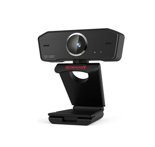 Redragon GW800 1080P PC Webcam with Built-in Dual Microphone, 360° Rotation - 2.0 USB Computer Web Camera - 30 FPS for Online Courses, Video Conferencing and Streaming - GW800-1